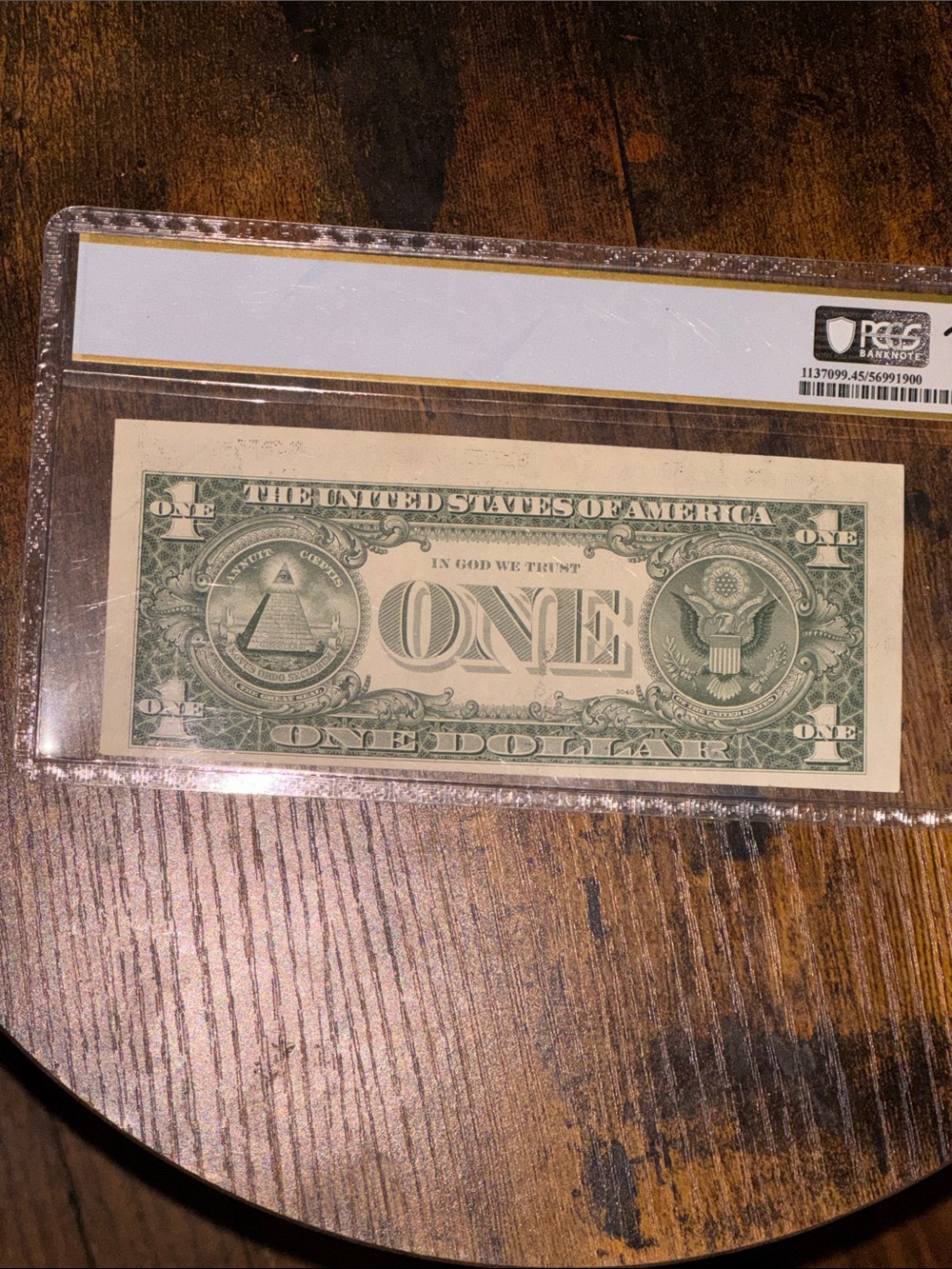 Error on reverse of this One Dollar Note. MIs aligned Back Design Art Print . - Picture 2 of 3